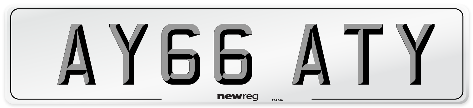 AY66 ATY Number Plate from New Reg